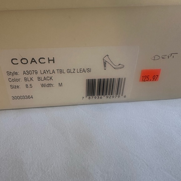 Coach Black Heels with Pointed Toe Design and High Stiletto Style - Picture 8 of 10